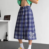 AIDASE  -  American Style Male Shorts Contrast Color Plaid Casual Pants Summer 2025 New Loose Versatile Straight-leg Menswear aidase-shop