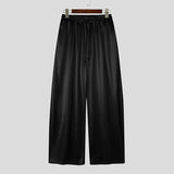 AIDASE  -  Mens Pants Solid Color Joggers Drawstring Loose Casual Wide Leg Trousers Men Streetwear 2025 Fashion Long Pants S-5XL aidase-shop