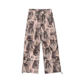 Aidase American Punk Set Mens Street Hip-hop Hoodie+Printed Multi Pocket Cargo Pants 2-pcs Set Trendy Streetwear Harajuku Loose Suit aidase-shop