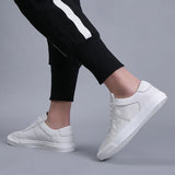 Aidase Men Casual Shoes Luxury Brand Fashion Black White Sneakers Men 100% COw Leather Breathable Soft Walking Footwear aidase-shop