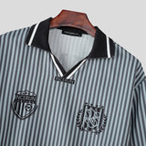AIDASE  -  Men Shirt Striped Printing Patchwork Lapel Long Sleeve Men Clothing Loose Streetwear Fashion Casual Camisas Tops aidase-shop