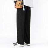 AIDASE  -  Summer High Quality Ice Silk Wide Leg Pants for Men's New Trendy Versatile Floor Sweeping Straight Leg Casual Sports Pant aidase-shop