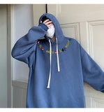 AIDASE  -  Autumn Colourful Letter Print Sweatshirt Fashion American Street Hooded Long Sleeve Trend Loose Pullover Top Men Women Clothing aidase-shop