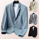 Aidase Men's COTTON Linen Casual Blazer ,Slim Fit Suit Jacket,Suitable for Spring and Autumn, Polyester Lining , Plus Size M-6XL