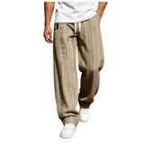 AIDASE  -  H Apparel Men'S Casual Pants Spring And Summer Straight Loose Lace Up Sports Casual Pants Jacquard Pants Pantalones Hombre aidase-shop