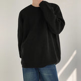 AIDASE  -  Autumn New Casual Bottoming Knit Tops Men's Solid Color Textured Long Sleeve Vintage Sweater For Mens Outdoor Fashion Tees aidase-shop