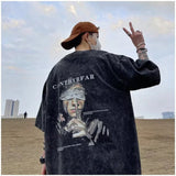 AIDASE  -  Vintage Graphic T Shirts for Man Loose Casual Chic Mens Oversized T Shirt Harajuku Style O-neck Print Men Clothing Tees aidase-shop