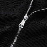 54.96Aidase Men's Baseball Suit Spring and Autumn Fashion Loose Corduroy Trendy High Street Stand up Collar Coat Men Versatile Flying Jacket aidase-shop