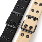AIDASE  -  Men's Tactical Belt Double Row Needle Buckle Woven Women's Sports Outdoor Work Belt with Cargo Pants Jeans Belt Neut aidase-shop