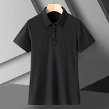 AIDASE  -  White ort Sve  irt Ice Silk Spor Qui Dry f Sve Summer T-irt for Men with Cuff Stand Fit Non Iron aidase-shop