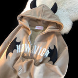AIDASE  -  Y2k Men Spider Print Hoodies Women Hop Zipper Long Sleeve Coats Autumn Winter Harajuku Casual Loose Hooded Sweatshirt aidase-shop