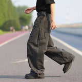 AIDASE  -  Summer New Men Cargo Pants American Style Multi-Pocket Loose Straight Wide-Leg Male Pants Stylish Versatile Clothes aidase-shop