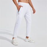 AIDASE  -  Wide Legged Cotton Pants Mens Solid Color Jogging Portable Fitness Sports Casual Comfortable Pants aidase-shop