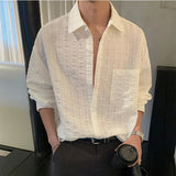 AIDASE  -  Men's Textured Bold Stripe Linen Shirt – Relaxed Fit, Breathable & Lightweight for Casual Sophistication M-3XL aidase-shop