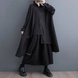 AIDASE  -  Autumn New Men's Solid Color Long Shirt American Retro Fashion Trend High Street Casual Loose Simple Niche Men's Top aidase-shop