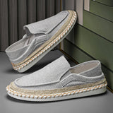 AIDASE  -  Men's Fishing Shoes Slip-On Breathable Beijing Cloth Shoes Driving Casual Lazy Shoes Canvas round Toe Flat Heel Leisure Shoes aidase-shop