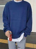 AIDASE  -  Autumn Crew Neck Solid Color Pullover Sweaters For Men Casual Y2K Knitted Sweater High Street Fashion Jumpers Hombre aidase-shop