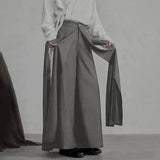 AIDASE  -  Men Wide Leg Pants Solid Color Button Joggers Casual Irregular Trousers Men Streetwear Loose 2025 Fashion Men Long Pants