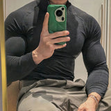 AIDASE  -  Men's Half Zip Long Sleeve Activewear Shirt Breathable Stretch Running Training Gym Workout Sweatshirt Mock Neck Tee Fall Winter aidase-shop