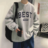 Spring Autumn Letter Hoodies For Men Oversized Sweatshirts Korean Man Clothing Casual Unisex Pullovers Thick 3XL aidase-shop
