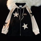 Aidase American Star Patch Corduroy Cardigan Coat For Men And Women Y2k Street Retro Leisure Lazy Wind Joker Goth Couple Sweater Hoodie aidase-shop