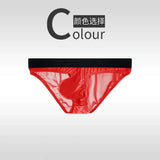 AIDASE  -  Men Silver Glossy Ice Silk Satin Lingerie Panties Plus Size Underwear Sexy Briefs aidase-shop