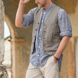 38.30Aidase Men Vest Cotton Waistcoat Classic British Summer sleeveless Skin Friendly and Sweat Absorbing Thin Coats terno masculino aidase-shop