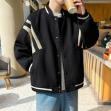 AIDASE  -  Spring and Autumn Stand Collar Baseball Jacket for Men Loose Casual Windproof and Warm Top M-3XL aidase-shop