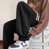 Aidase Men Pants Streetwear Simple Solid Spring Autumn Pleated Straight Drawstring American Style Male All-match Casual Loose Oversize aidase-shop