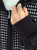 Aidase Hollow Out Knitted Hoodie Mens Jacket Loose Hooded Cardigan Spring Autumn Fashion Casual Knit Zip-Up Sweater Tops Streetwear