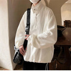 AIDASE  -  Trend Men Sweatshirt  Metal Zipper Decoration Long Sleeve Stand Collar Solid Color Male Jacket Coats 2025 New Tide 21E6616 aidase-shop