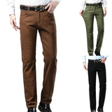 AIDASE  -  Star Boy Male Jeans Regular Fit Stretch Knit Denim Jeans Straight Leg Casual Pants For Men aidase-shop