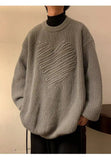 AIDASE  -  Casual Men Knitwear Sweater Square Block Jacquard Patchwork Design Long Sleeve Round Neck Solid Color Pullovers 21E7644 aidase-shop