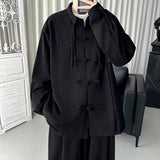 AIDASE  -  New Chinese Style Men's Long Sleeve Shirt with Button Design Spring Autumn High-End Feel Hanfu Dao Pao Traditional Chinese Fashi aidase-shop