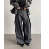 AIDASE  -  Men's High-Waisted Wide-Leg Trousers with Pleated Detail Casual Pants aidase-shop