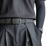 AIDASE  -  Weaving Belt Men's Fashionable Belt for Young Adults Casual Multifunctional Canvas Pants Belt with Elastic Golf Studs Fabric Lea aidase-shop