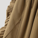 AIDASE  -  Men Pants Solid Color Elastic Waist Joggers Casual Ruffle Trousers Men Streetwear Loose Fashion Male Wide Leg Pants aidase-shop