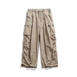 Aidase Japanese Casual Men 2-piece College Letter Printed Hooded Jacket+oversized Multi Pocket Wide Leg Pants Set Fashion Couple Suits aidase-shop