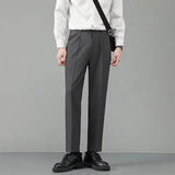 AIDASE  -  Summer New Women's Slim Fit Business Trousers Thin Nine-Piece Pants Korean Version Loose Straight Workwear Trousers aidase-shop