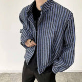 AIDASE  -  Autumn Winter New Men's Tide Elegant Short Jacket Thick Small Fragrant Stand Collar Woolen Korean Fashion Casual Top aidase-shop