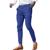 AIDASE  -  Men's Twill Cotton Stretch Fashion Youth Street Slim Pencil Skinny Pants aidase-shop
