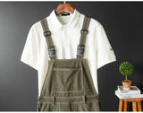 AIDASE  -  Men Joggers Bib Overalls Multi Pockets Cargo Pants Adjustable Suspenders Coveralls Summer Jumpsuits aidase-shop