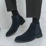 AIDASE  -  Classic British Retro Style Men Pointed Chelsea Boots Brand Elegant Business Cow Suede High Top Boot Quality Senior Casual Boots aidase-shop