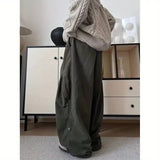 AIDASE  -  Retro Japanese Loose Wide Leg Pants Men's Casual Elastic Waist Trousers Draping Style Workwear Long Trousers for Men And Women aidase-shop