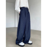 AIDASE  -  Men Spring Summer Korean Streetwear Fashion Loose Casual Lightweight Belt Wide Leg Pants Man Vintage Baggy Trousers aidase-shop