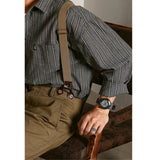 AIDASE  -  Striped Shirt Trend Personality Simple Atmosphere Gentleman Must-have Streetwear Long-sleeved Loose Retro Japanese Casual Shirt aidase-shop