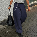 AIDASE  -  Men Striped Pants Loose Elastic Waist Joggers Casual Trousers Men Streetwear Baggy Fashion Leisure Male Long Pants aidase-shop
