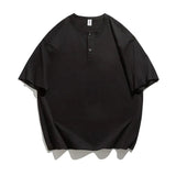 AIDASE  -  Solid Color Short Sleeve T-shirt Men's Summer Fashion Loose Casual Retro Tshirt Couple Streetwear T Shirts aidase-shop