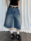 AIDASE  -  Summer Denim Men's Shorts Loose Straight Leg Trendy High Street 2025 Vintage Korea Fashion Male Trousers