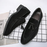 AIDASE  -  Classic Men Fringed Shoes PU Black Brown European-style Casual Comfortable Business-friendly Loafers Gentleman's Shoes Men aidase-shop